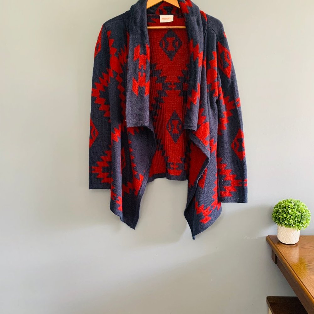 Moon Collection Aztec Over Sized Cardigan XS S - Picture 2 of 6